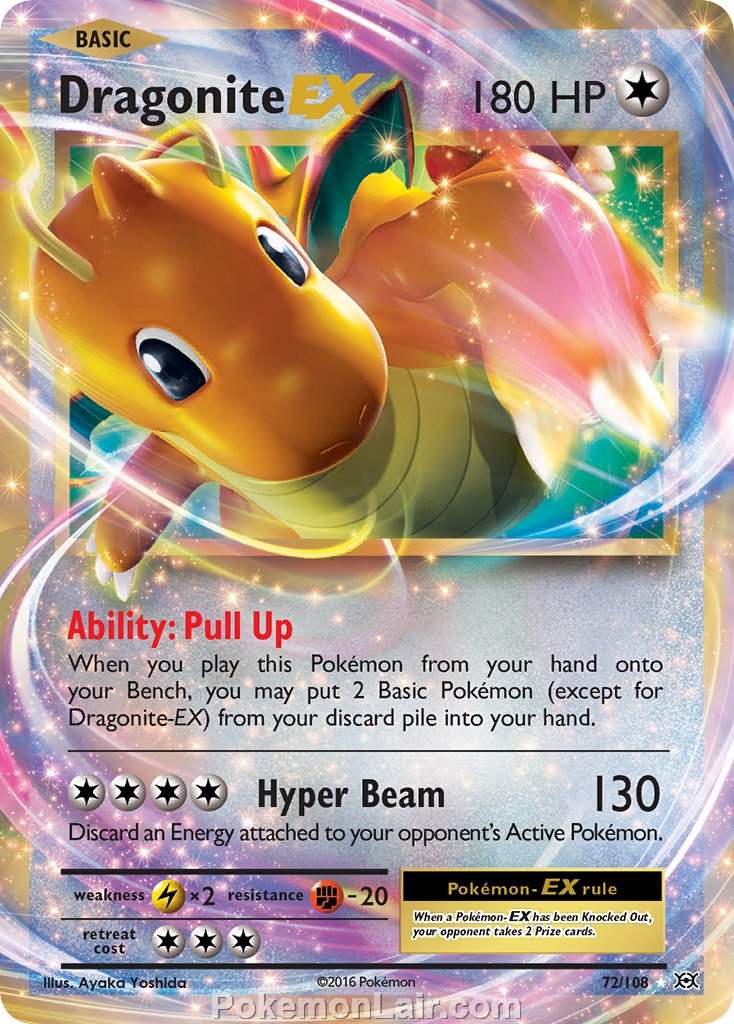 2016 Pokemon Trading Card Game Evolutions Price List – 72 Dragonite EX