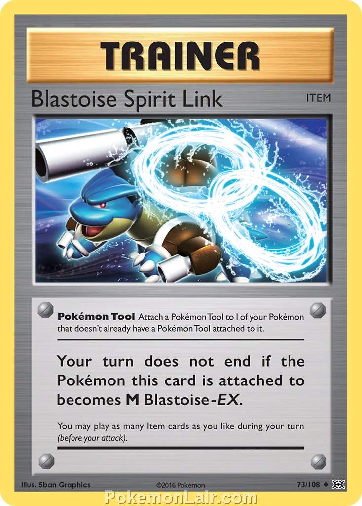 2016 Pokemon Trading Card Game Evolutions Price List – 73 Blastoise Spirit Link