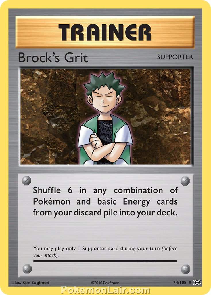 2016 Pokemon Trading Card Game Evolutions Price List – 74 Brocks Grit