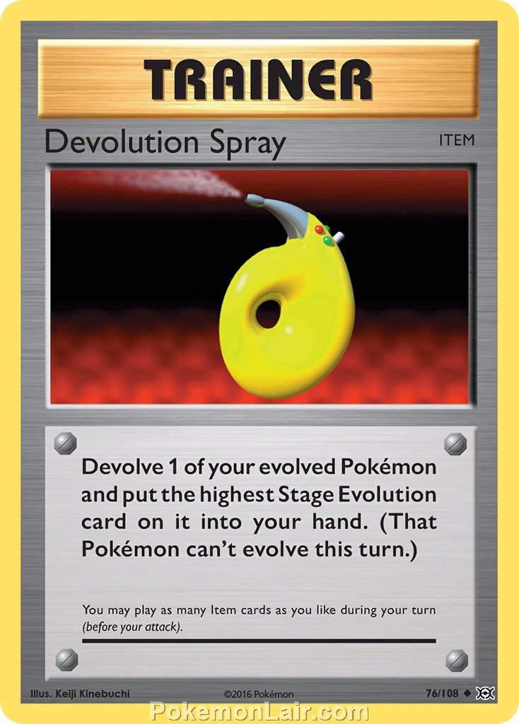 2016 Pokemon Trading Card Game Evolutions Price List – 76 Devolution Spray