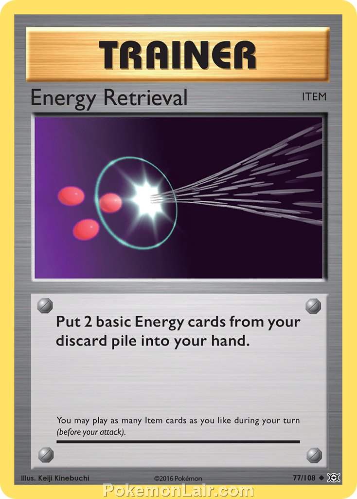 2016 Pokemon Trading Card Game Evolutions Price List – 77 Energy Retrieval