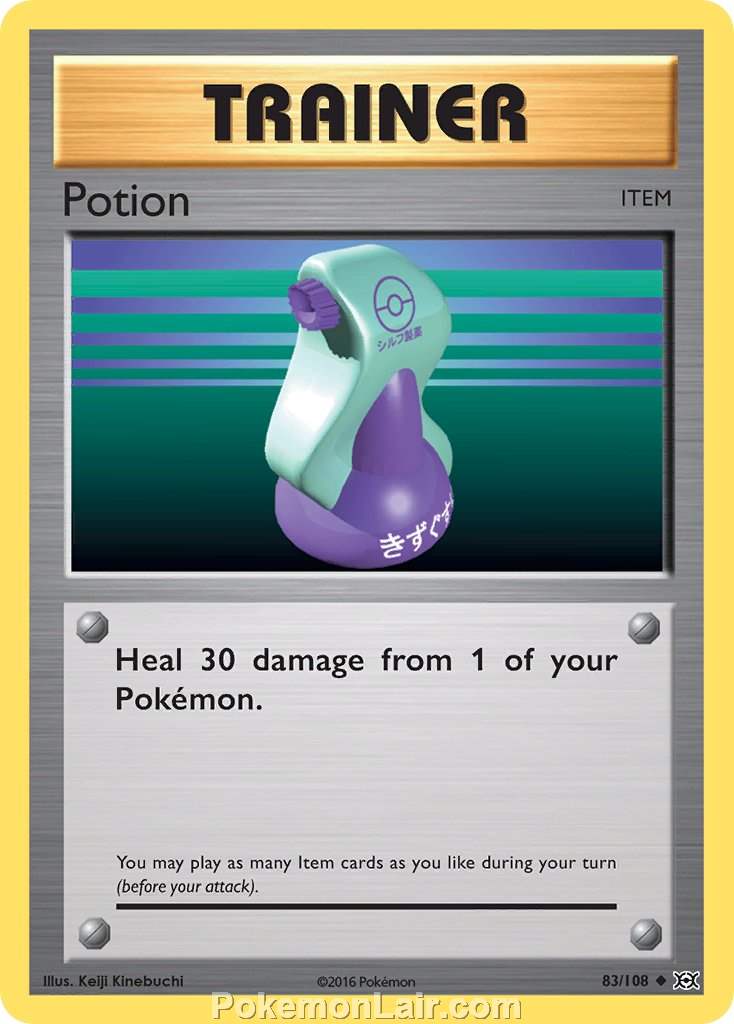 2016 Pokemon Trading Card Game Evolutions Price List – 83 Potion