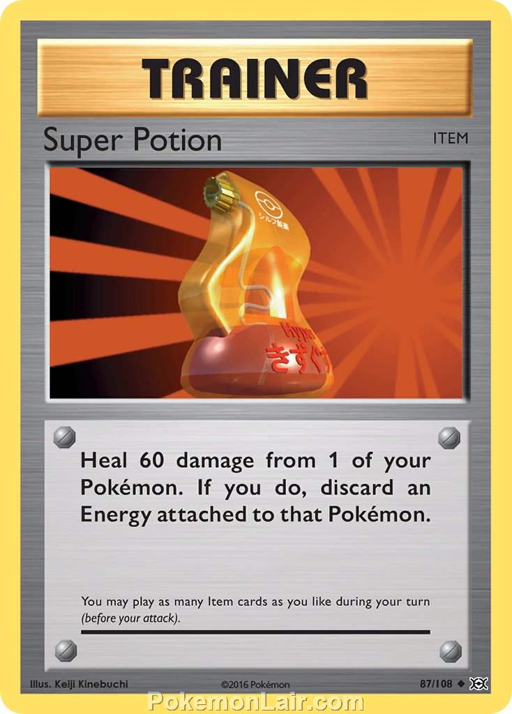 2016 Pokemon Trading Card Game Evolutions Price List – 87 Super Potion