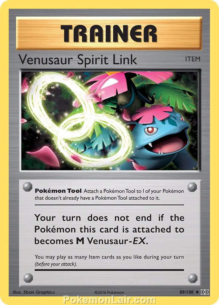 2016 Pokemon Trading Card Game Evolutions Price List – 89 Venusaur Spirit Link