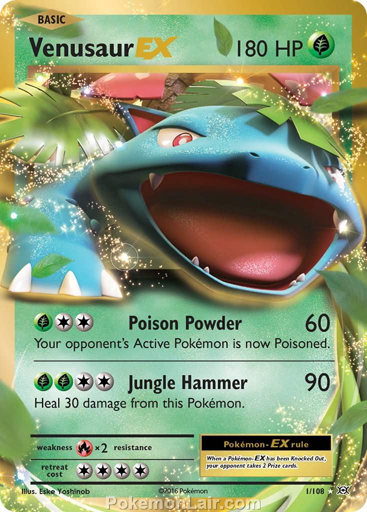 2016 Pokemon Trading Card Game Evolutions Set – 01 Venusaur EX