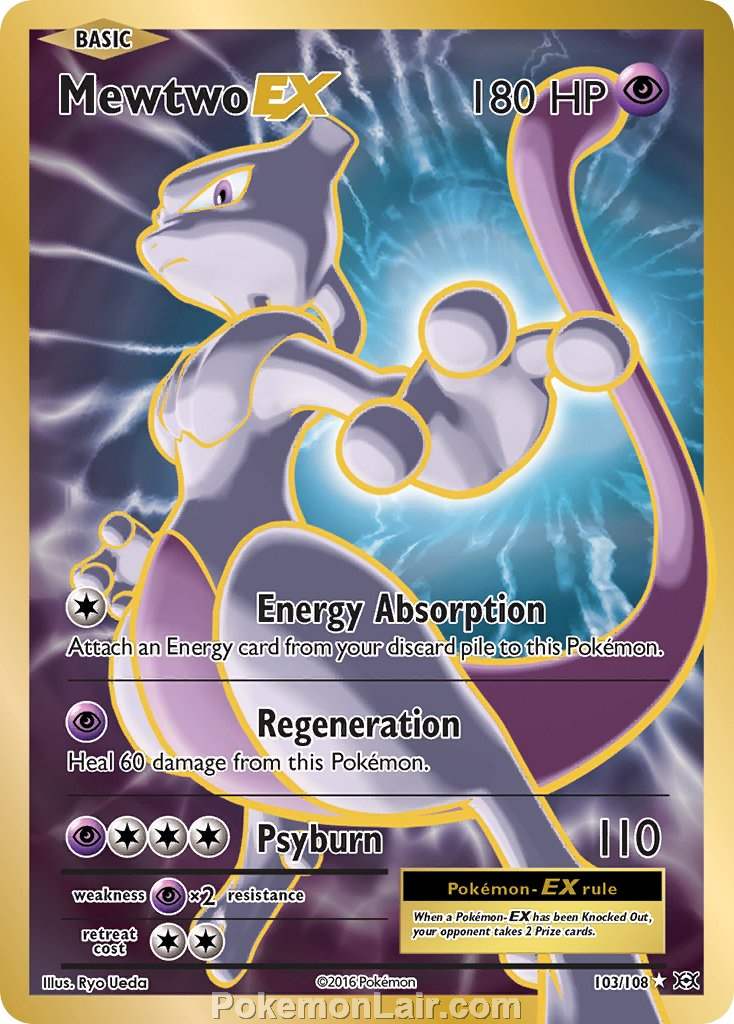 2016 Pokemon Trading Card Game Evolutions Set – 103 Mewtwo EX