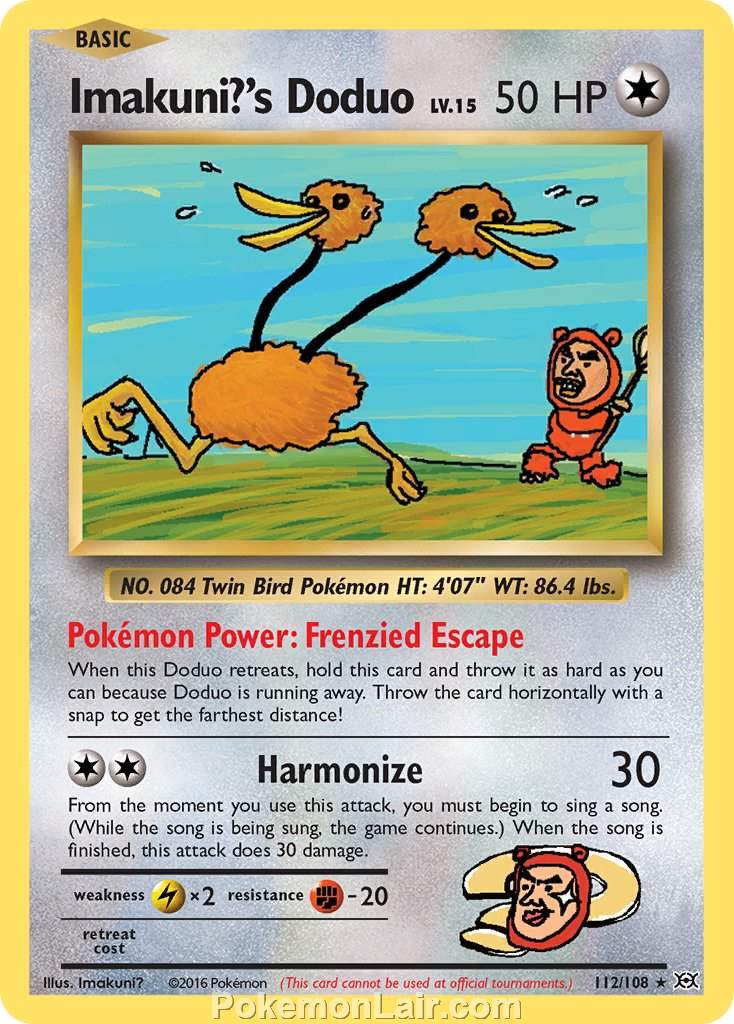 2016 Pokemon Trading Card Game Evolutions Set – 112 Imakunis Doduo