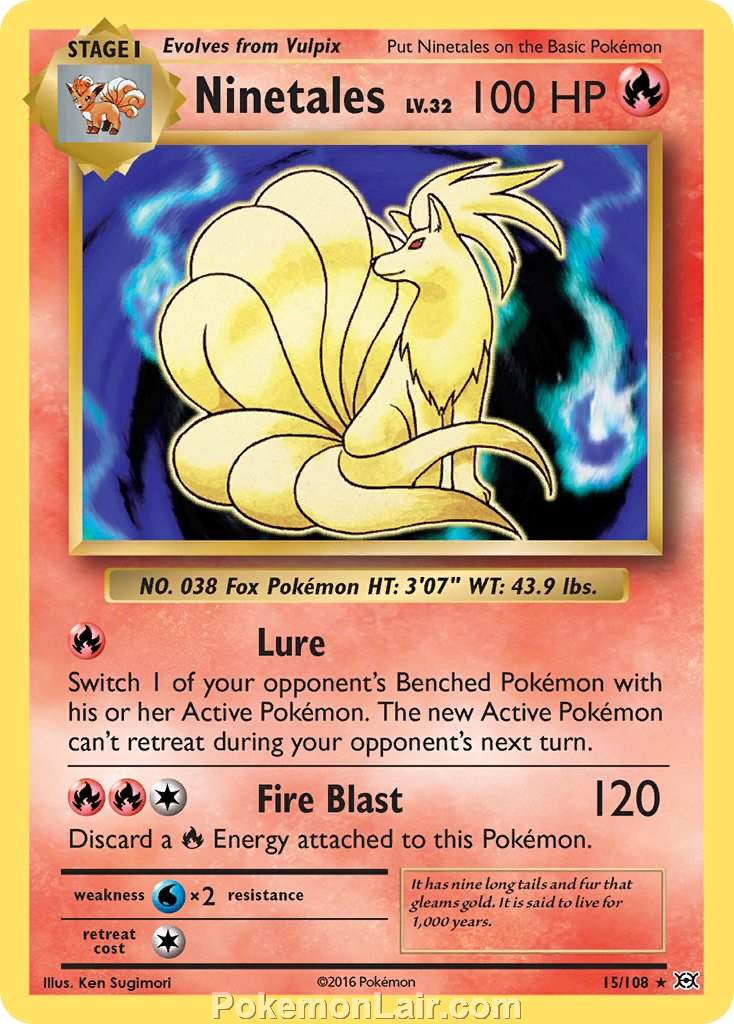 2016 Pokemon Trading Card Game Evolutions Set – 15 Ninetales