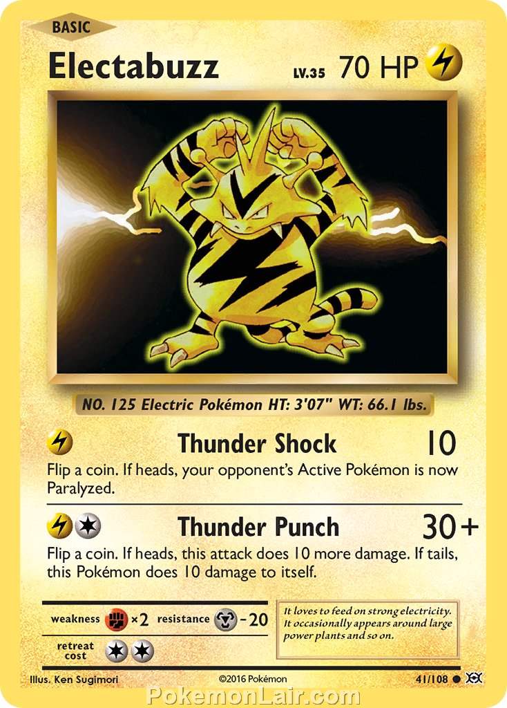 2016 Pokemon Trading Card Game Evolutions Set – 41 Electabuzz