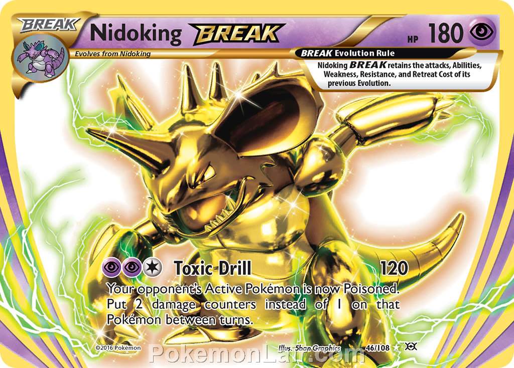 2016 Pokemon Trading Card Game Evolutions Set – 46 Nidoking Break
