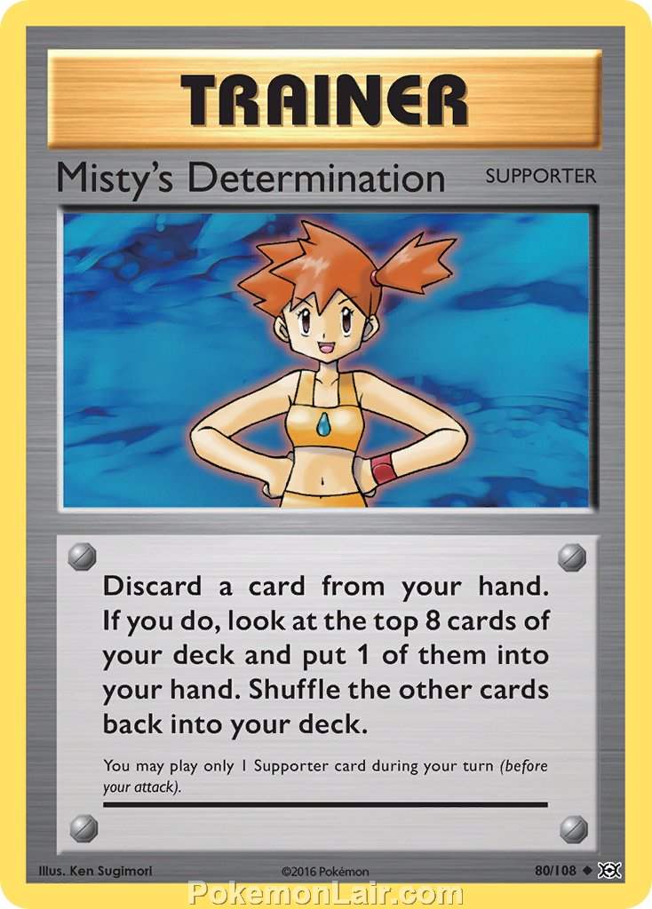 2016 Pokemon Trading Card Game Evolutions Set – 80 Mistys Determination