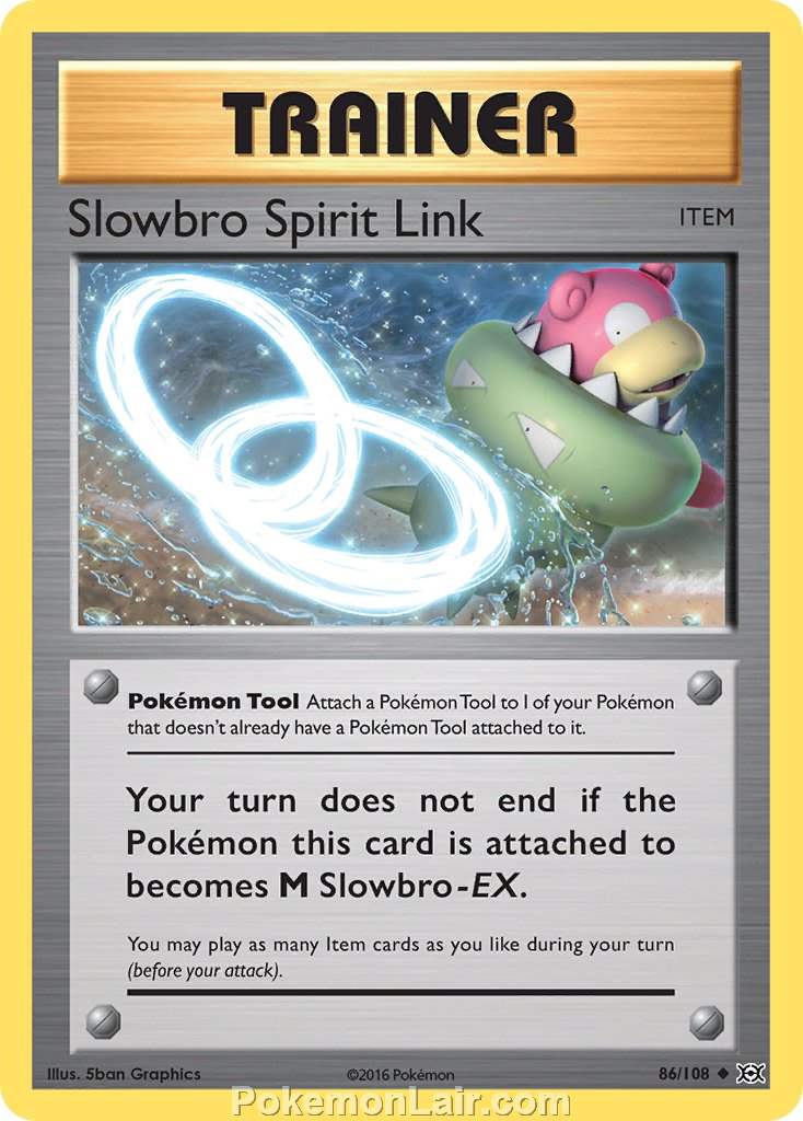 2016 Pokemon Trading Card Game Evolutions Set – 86 Slowbro Spirit Link