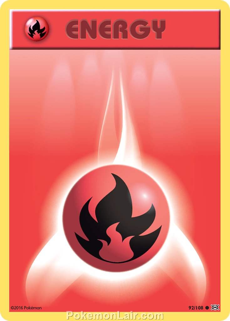 2016 Pokemon Trading Card Game Evolutions Set – 92 Fire Energy
