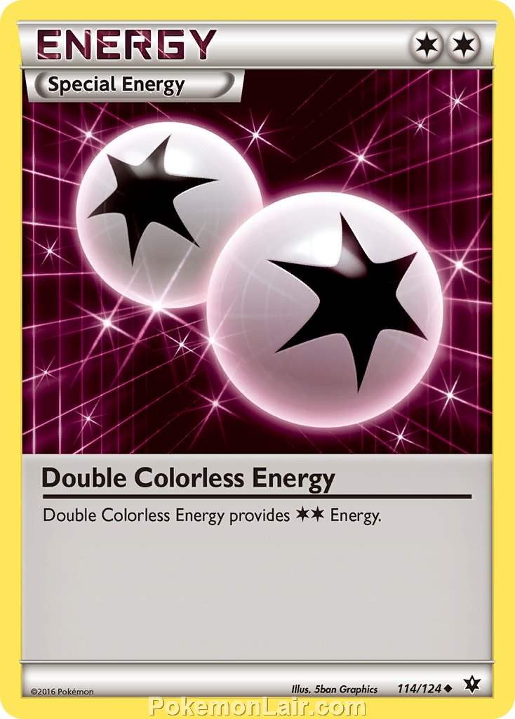 2016 Pokemon Trading Card Game Fates Collide Price List – 114 Double Colorless Energy
