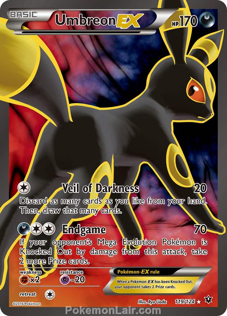 2016 Pokemon Trading Card Game Fates Collide Price List – 119 Umbreon EX