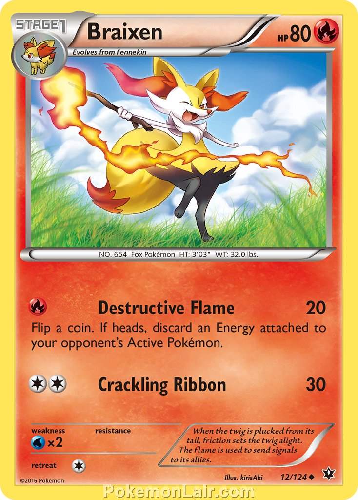 2016 Pokemon Trading Card Game Fates Collide Price List – 12 Braixen