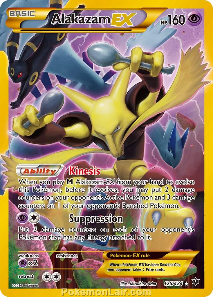 2016 Pokemon Trading Card Game Fates Collide Price List – 125 Alakazam EX