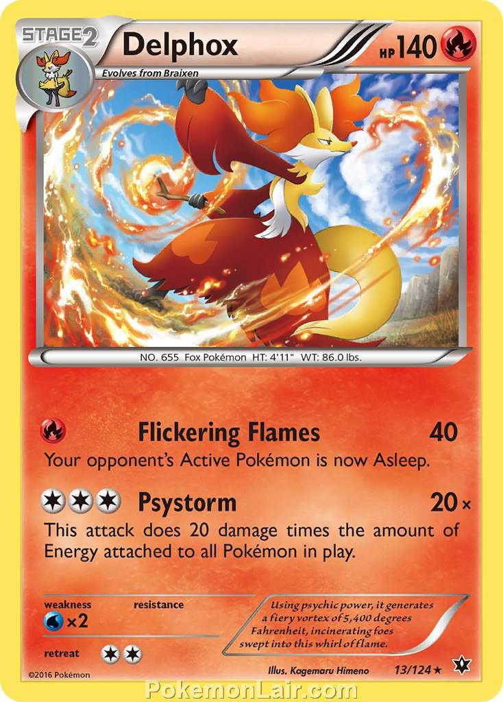 2016 Pokemon Trading Card Game Fates Collide Price List – 13 Delphox