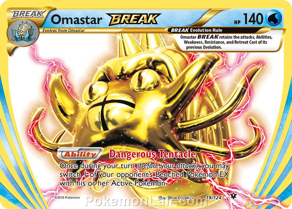 2016 Pokemon Trading Card Game Fates Collide Price List – 19 Omastar Break