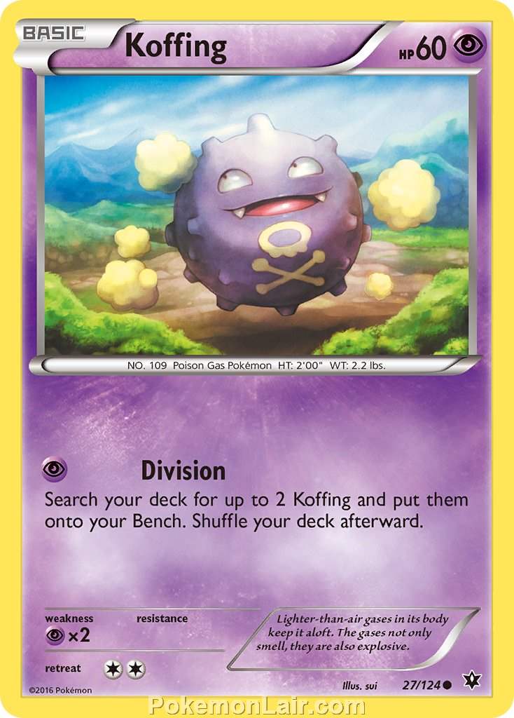 2016 Pokemon Trading Card Game Fates Collide Price List – 27 Koffing