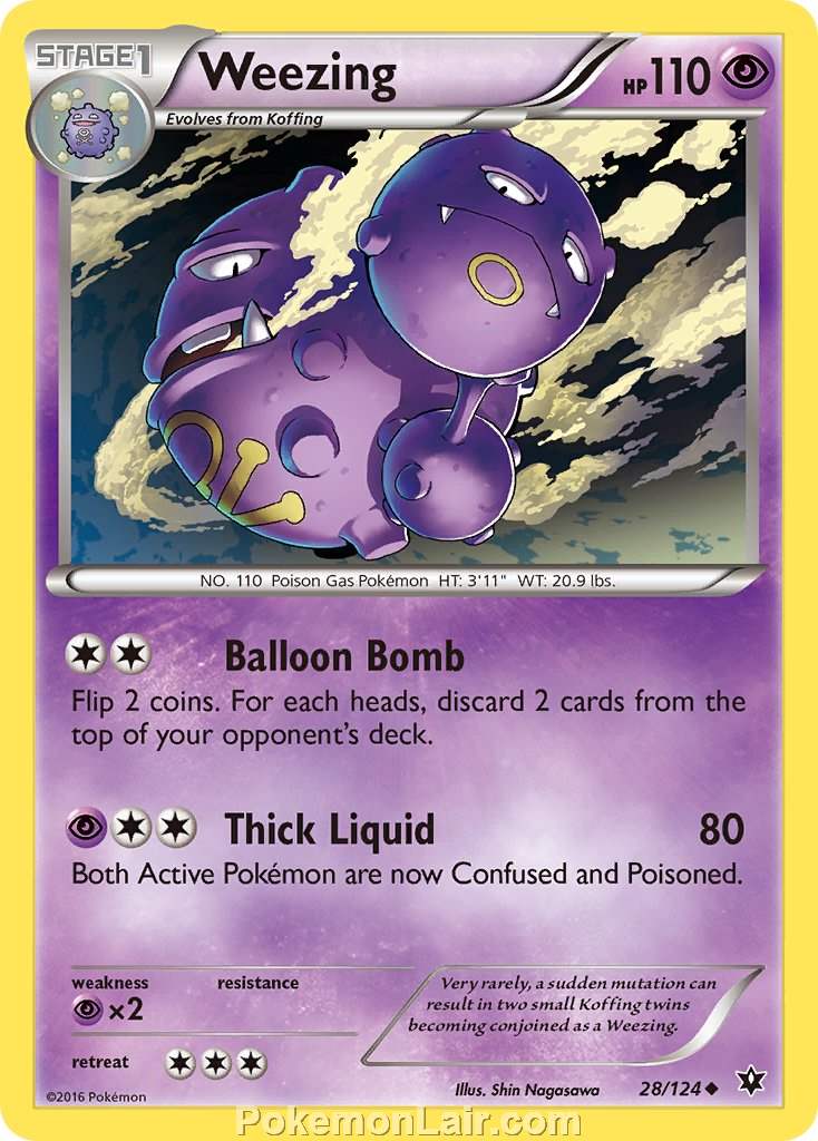2016 Pokemon Trading Card Game Fates Collide Price List – 28 Weezing