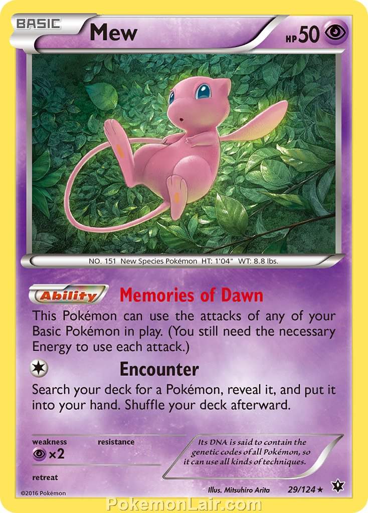 2016 Pokemon Trading Card Game Fates Collide Price List – 29 Mew