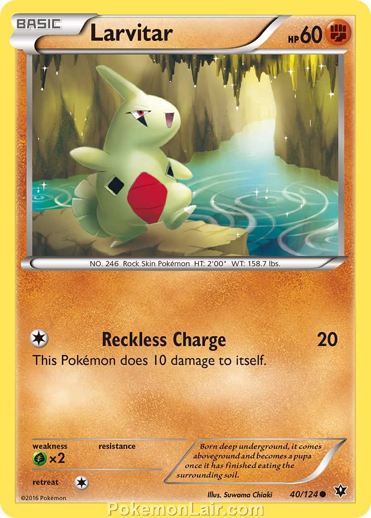 2016 Pokemon Trading Card Game Fates Collide Price List – 40 Larvitar