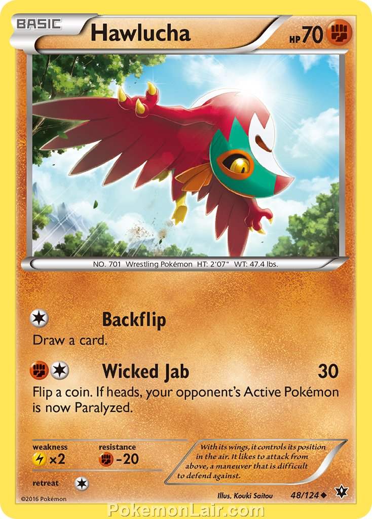 2016 Pokemon Trading Card Game Fates Collide Price List – 48 Hawlucha