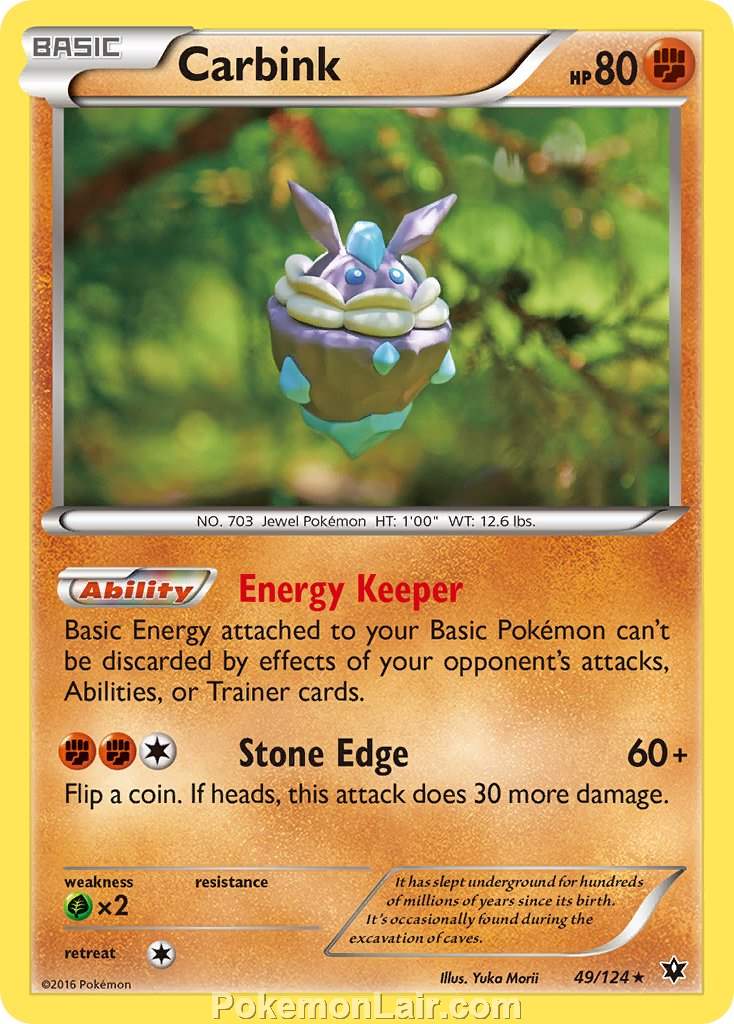 2016 Pokemon Trading Card Game Fates Collide Price List – 49 Carbink