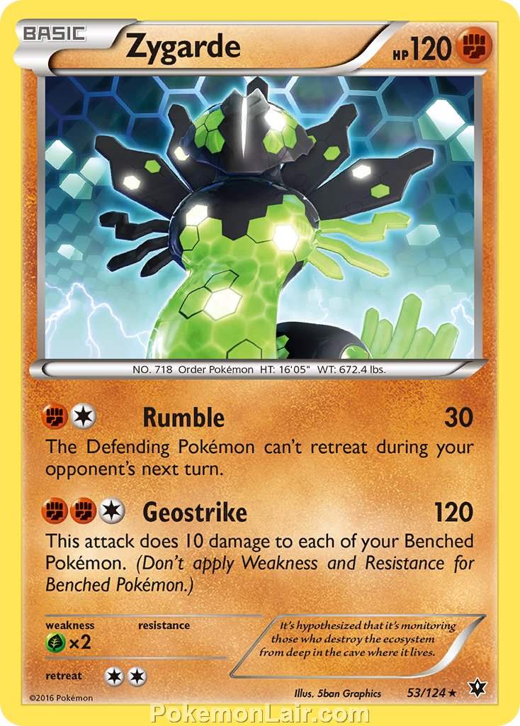 2016 Pokemon Trading Card Game Fates Collide Price List – 53 Zygarde