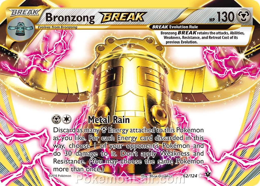 2016 Pokemon Trading Card Game Fates Collide Price List – 62 Bronzong Break