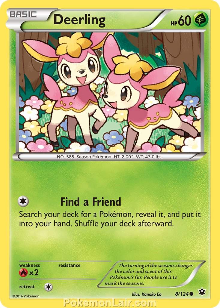 2016 Pokemon Trading Card Game Fates Collide Price List – 8 Deerling