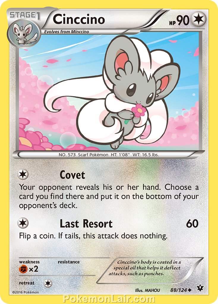 2016 Pokemon Trading Card Game Fates Collide Price List – 88 Cinccino