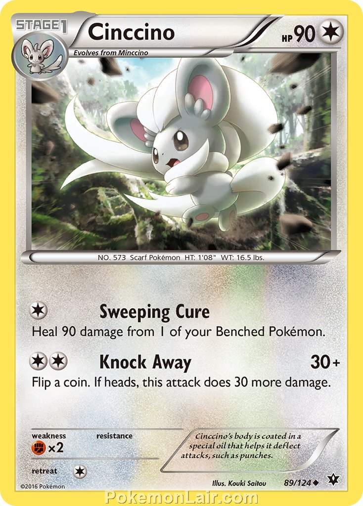 2016 Pokemon Trading Card Game Fates Collide Price List – 89 Cinccino