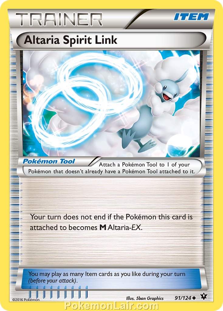 2016 Pokemon Trading Card Game Fates Collide Price List – 91 Altaria Spirit Link