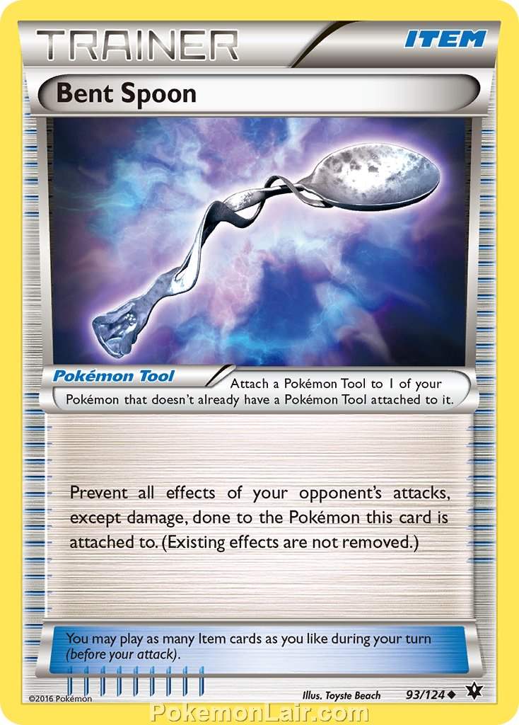 2016 Pokemon Trading Card Game Fates Collide Price List – 93 Bent Spoon