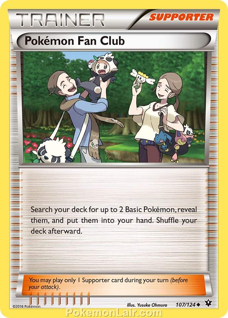 2016 Pokemon Trading Card Game Fates Collide Set – 107 Pokemon Fan Club