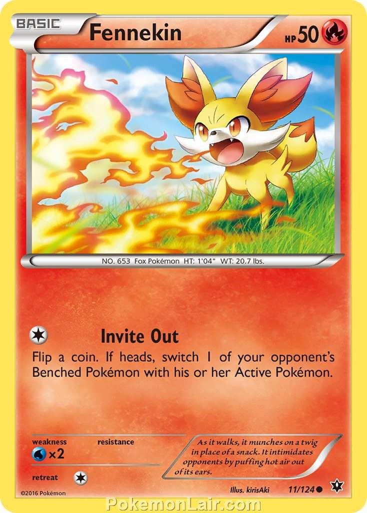 2016 Pokemon Trading Card Game Fates Collide Set – 11 Fennekin