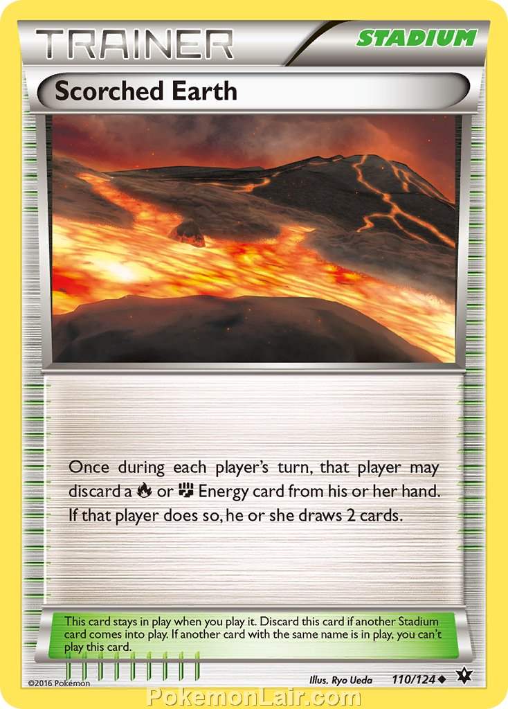 2016 Pokemon Trading Card Game Fates Collide Set – 110 Scorched Earth