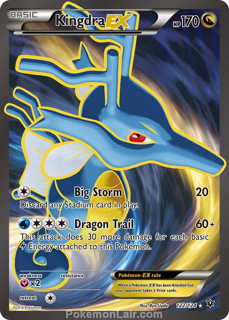 2016 Pokemon Trading Card Game Fates Collide Set – 122 Kingdra EX