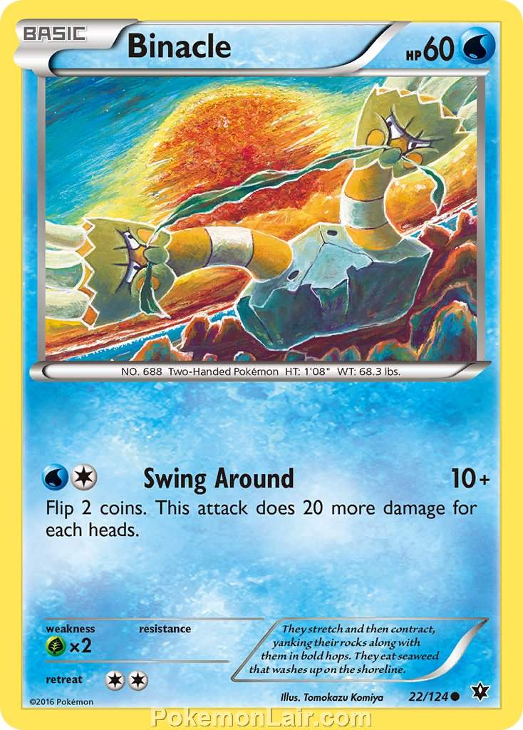 2016 Pokemon Trading Card Game Fates Collide Set – 22 Binacle