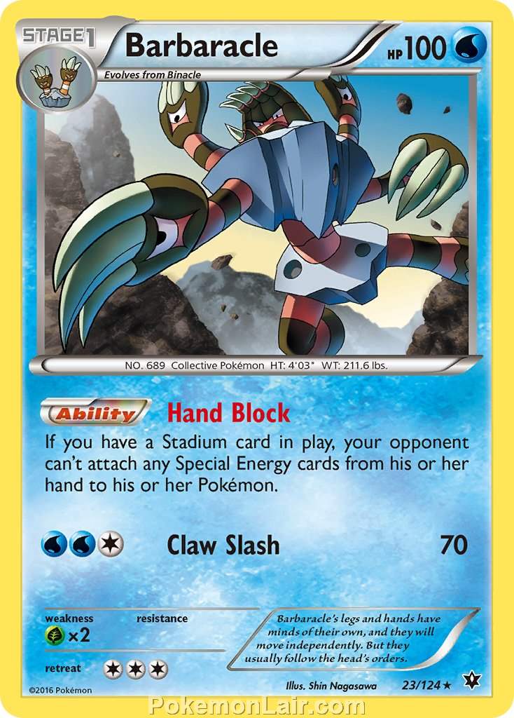 2016 Pokemon Trading Card Game Fates Collide Set – 23 Barbaracle