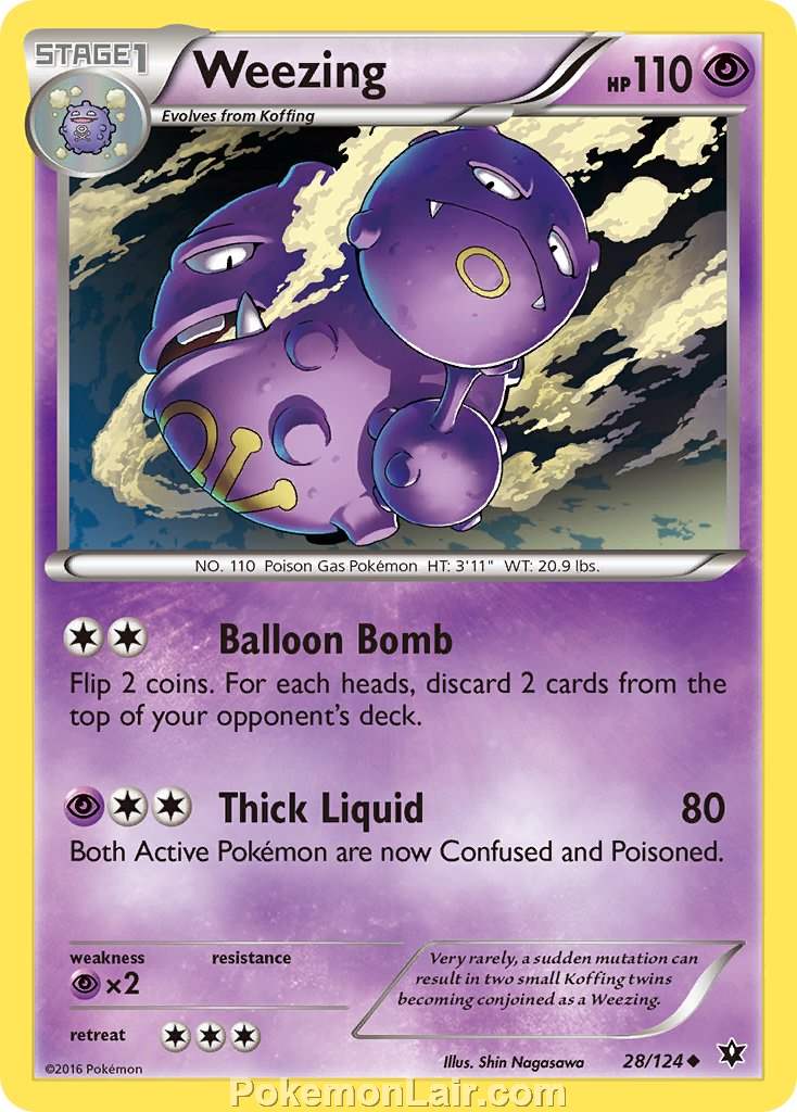 2016 Pokemon Trading Card Game Fates Collide Set – 28 Weezing