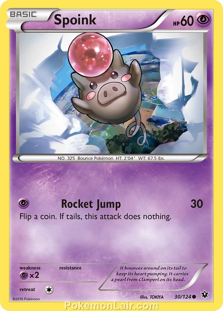 2016 Pokemon Trading Card Game Fates Collide Set – 30 Spoink