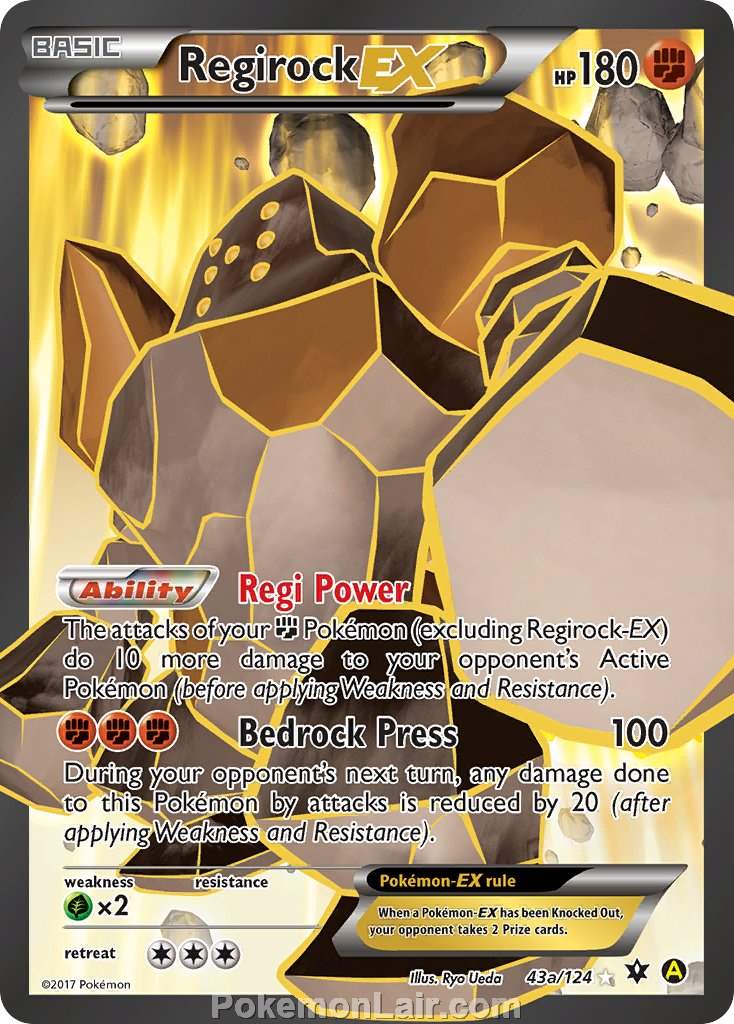 2016 Pokemon Trading Card Game Fates Collide Set – 43a Regirock EX