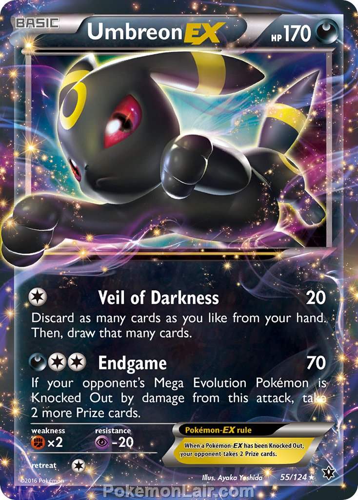 2016 Pokemon Trading Card Game Fates Collide Set – 55 Umbreon EX