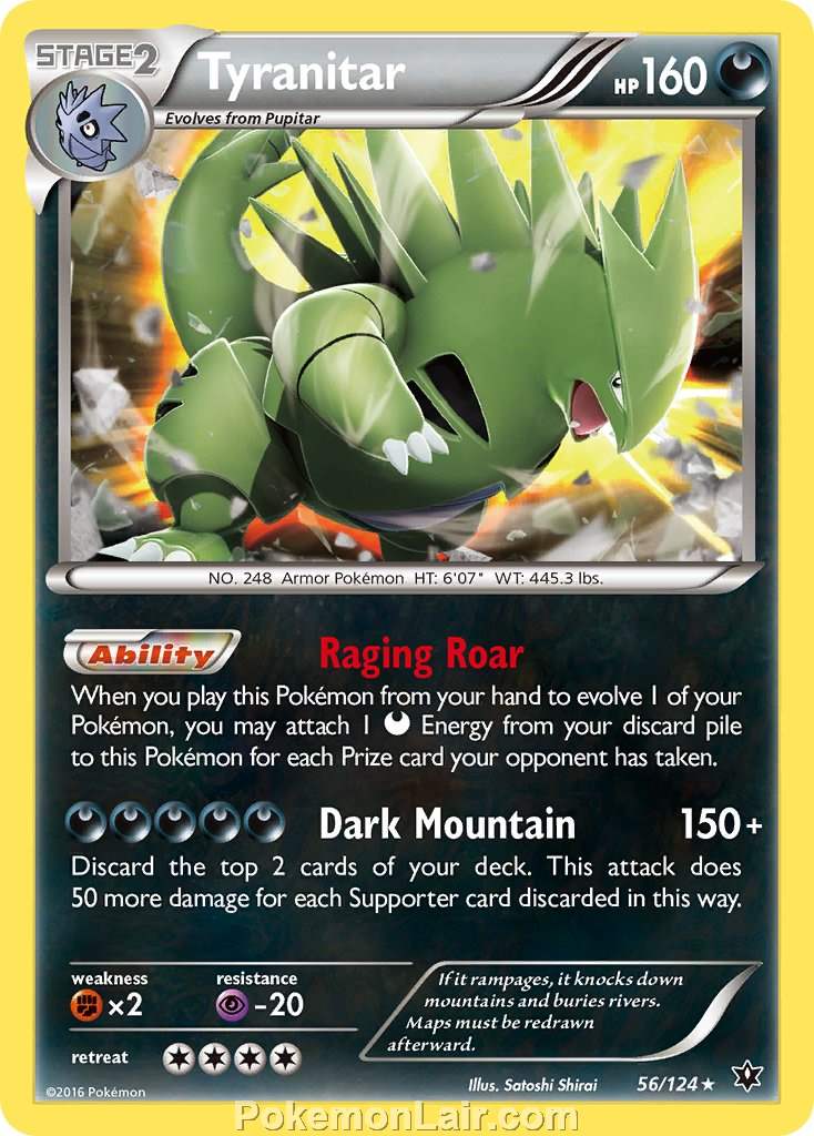 2016 Pokemon Trading Card Game Fates Collide Set – 56 Tyranitar