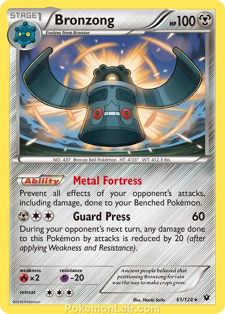 2016 Pokemon Trading Card Game Fates Collide Set – 61 Bronzong