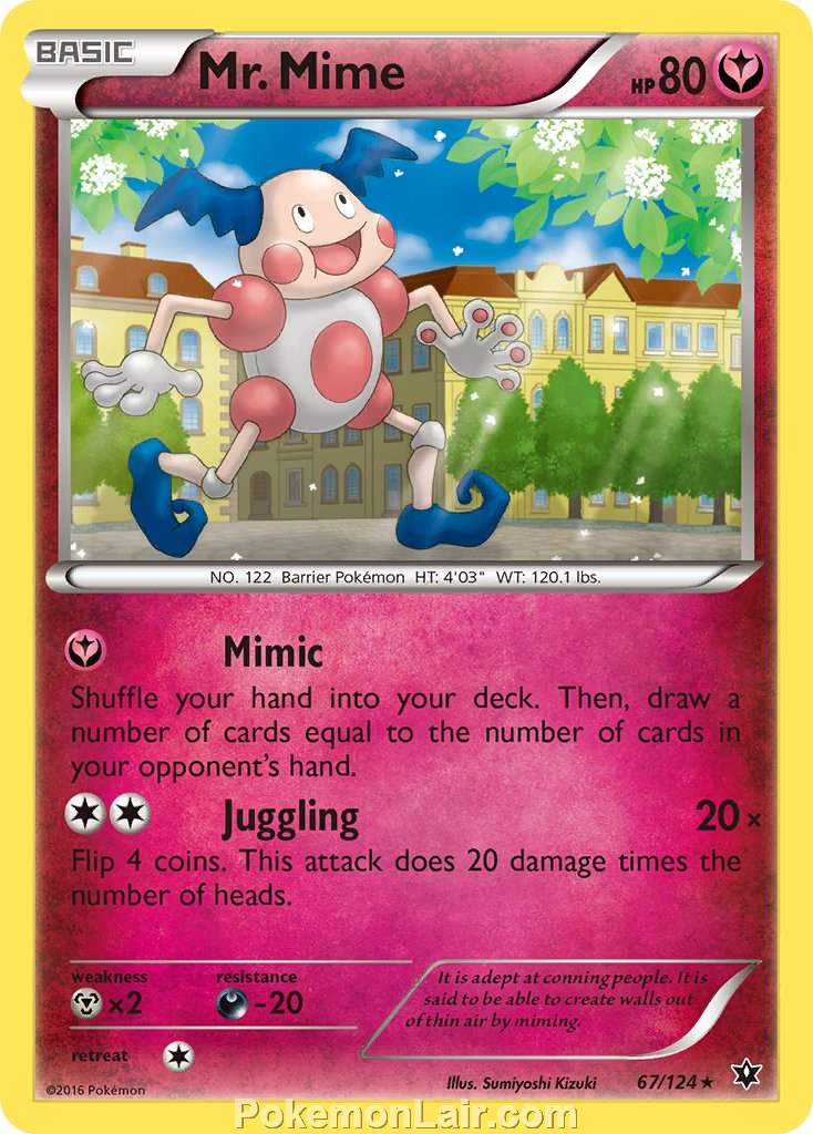 2016 Pokemon Trading Card Game Fates Collide Set – 67 Mr. Mime