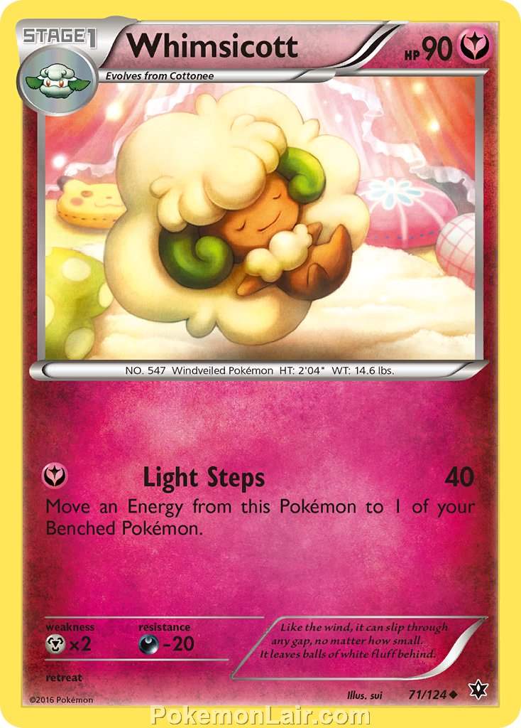 2016 Pokemon Trading Card Game Fates Collide Set – 71 Whimsicott